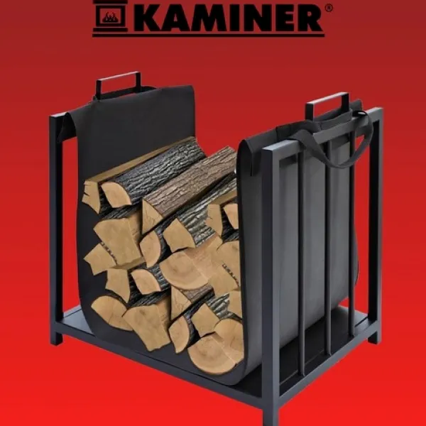 Hot Vedkorg i Metall Tillbehör Till Vedeldade Kaminer & Öppna Spisar