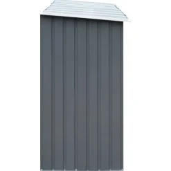 vidaXL Vedskjul i galvaniserat stål 330x84x152 cm grå