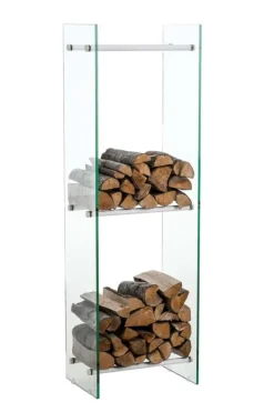 Vedstativ Dacio klarglas 35x35x140 (6-hål) 35 x 35 x 140 cm