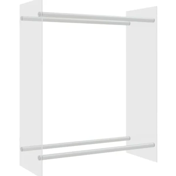 Vedställ genomskinlig 80x35x100 cm härdat glas - Vedställ - Ved Ställ - Home & Living