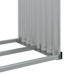 Vedställ i galvaniserat stål - Robust för vedförvaring | Färg: Antracitgrå | Storlek: 120x45x100 cm