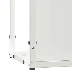 Best Vedställ i kallvalsat stål för vedförvaring | Färg: Vit | Storlek: 25x25x80 cm Tillbehör Till Vedeldade Kaminer & Öppna Spisar