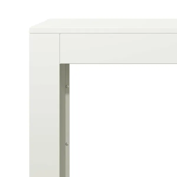 New Vedställ i stål för vedförvaring - Hållbart och väderbeständigt | Storlek: 100x40x100 cm | Färg: Vit Tillbehör Till Vedeldade Kaminer & Öppna Spisar