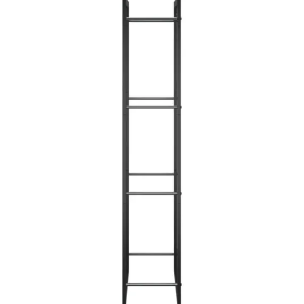 vidaXL Vedställ matt svart 50x28x132 cm stål