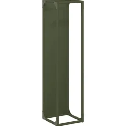 vidaXL Vedställ olivgrön 25x25x100 cm kallvalsat stål