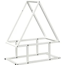 vidaXL Vedställ vit 50x25x60 cm kallvalsat stål