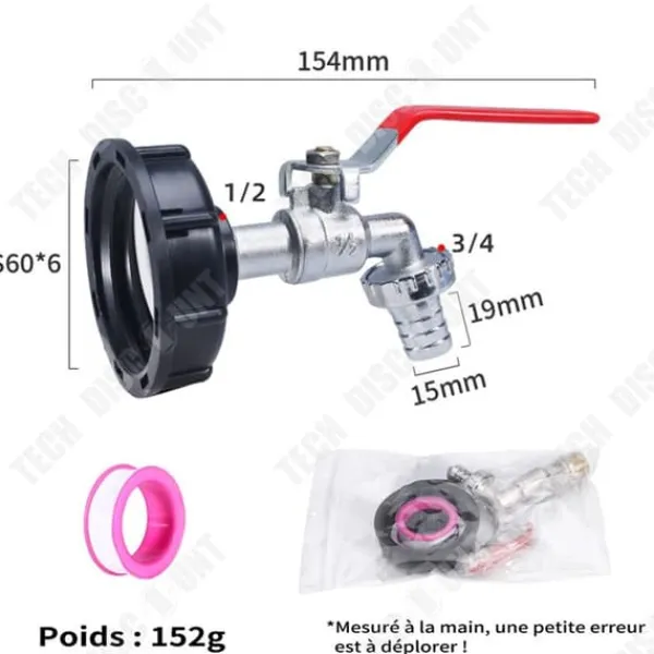 Ventiladapter - TD - S60x6 - Legering - Effektiv tätning - Vattensparande