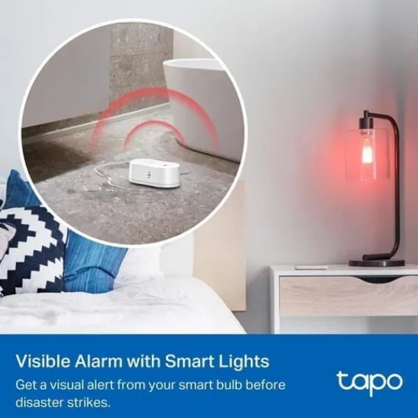 TP-Link Översvämningsdetektor - - Tapo T300 - Larm 90 dB - IP66 - Trådlös