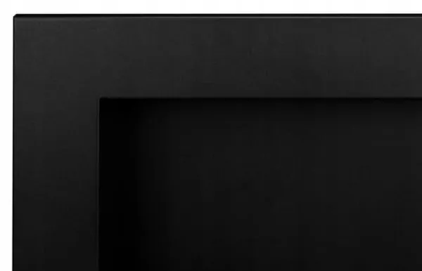 Best Vägghängd biokamin med glas 65x40x12 cm Slim svart strukturerad matt Vedeldade Kaminer