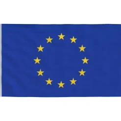 vidaXL Europas flagga och flaggstång 5,55 m aluminium - Flaggor & vindstrutar
