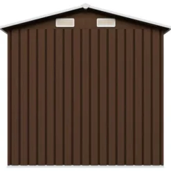 Förvaringsbod brun 204x132x186 cm stål - Förråd & Redskapsbodar Skjul, Garage & Carports