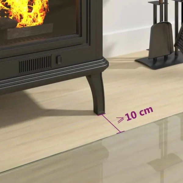 Online Glasskiva för öppen spis rektangulär 120x50 cm - Glas Tillbehör Till Vedeldade Kaminer & Öppna Spisar