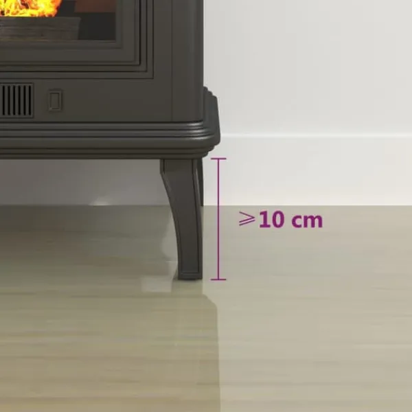 Online Glasskiva för öppen spis sexkantig 100x50 cm - Glas Tillbehör Till Vedeldade Kaminer & Öppna Spisar