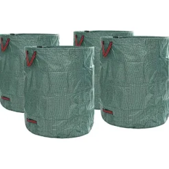 vidaXL Grön Polypropylen Stor Hopfällbar Sopsamlingsbag Cylindrisk