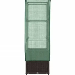 Hot Höjd planteringslåda med rattanutseende 80x40x138 cm, upphöjd trädgårdsbädd, upphöjd blomlåda, 4015800 Växthus