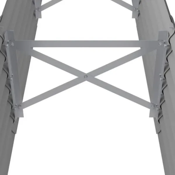 Sale Höjddon av Trädgård Blomkruka Växtlåda Höjdträdgård Patio Terrass Utomhus Galvaniserad Stål 224x40x36 cm 318874 Planteringsbänkar