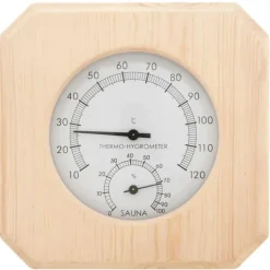 Hot 2-i-1 Bastutermometer & hygrometer sandur set massiv furu Bastu