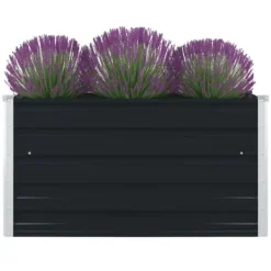 Clearance Jardiniär Växtkärl Blomkruka Blomlåda Grönsaker Örter Veranda Trädgård Patio Utomhus 100x100x45 cm Stål 47024 Planteringsbänkar