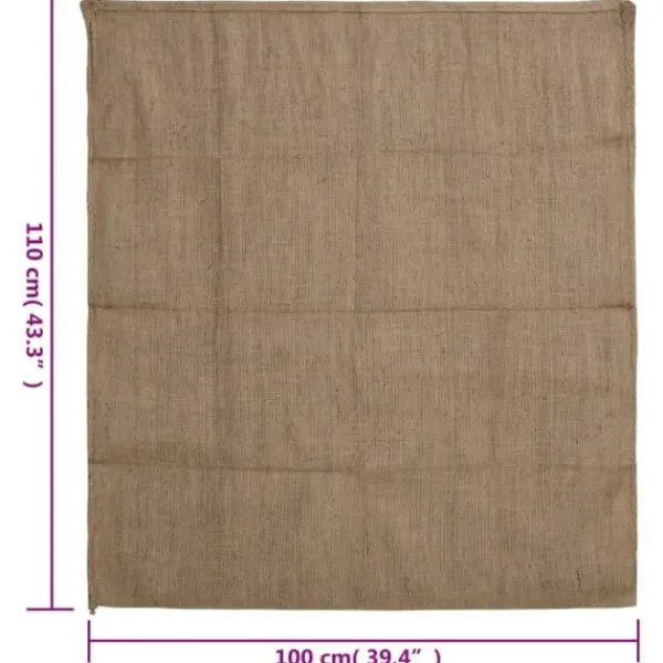 Discount Jutesäckar 5 st 100x110 cm 100% jute 340 gsm - Resväskor & väskor Trädgårdskorgar