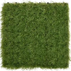 New Konstgräsplattor 22 st grön 30x30 cm - Artificiell flora Trädgårdsprydnader