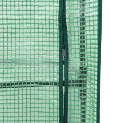 Online Odlingslåda med växthusöverdrag rottinglook 120x40x140 cm Växthus