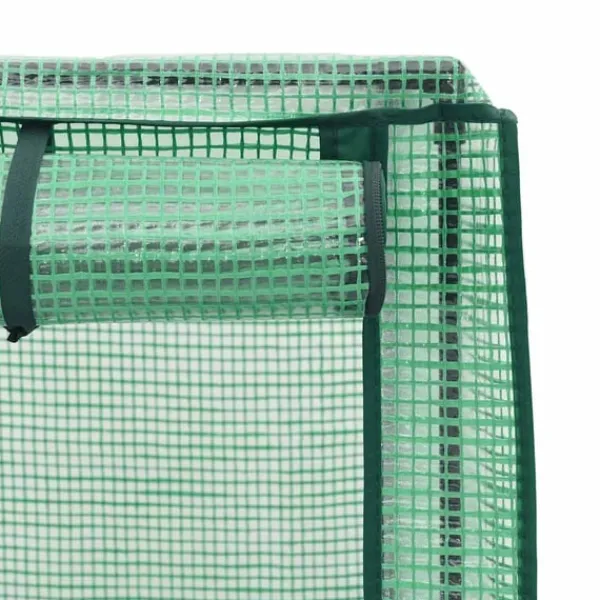 vidaXL Odlingslåda med växthusöverdrag rottinglook 160x40x123 cm
