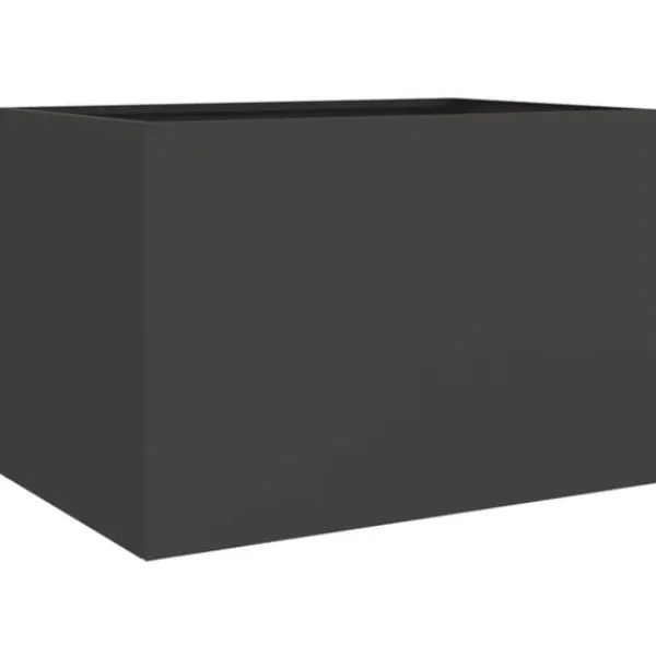 vidaXL Odlingslåda svart 62x40x39 cm kallvalsat stål - Krukor & odlingslådor