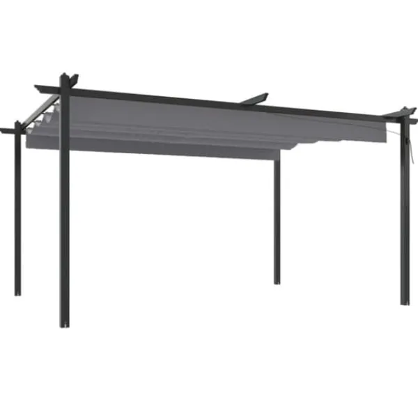 Outlet Paviljong med infällbart tak 4x3 m antracit - Partytält & paviljoner Tält & Lusthus