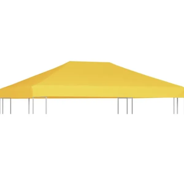 Clearance Paviljongtak 270 g/m² 4x3 m gul - Tak till partytält & lusthus Tält & Lusthus