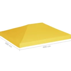 Clearance Paviljongtak 270 g/m² 4x3 m gul - Tak till partytält & lusthus Tält & Lusthus
