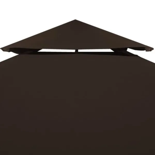 Clearance Paviljongtak med ventilering 310 g/m² 3x3 m brun - Tak till partytält & lusthus Tält & Lusthus