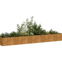 vidaXL Planteringskärl rostig 360x40x40 cm väderbeständigt stål
