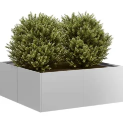 Planteringskärl 80x80x30 cm galvaniserat stål Krukor & Växtbehållare