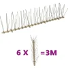 New vidaXL Set med 6 spetsar i 5 rader mot fåglar Plast 3 m Insektsmedel & Djuravvisande Medel