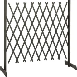 vidaXL Spaljéstaket grå 180x100 cm massivt granträ - Staket