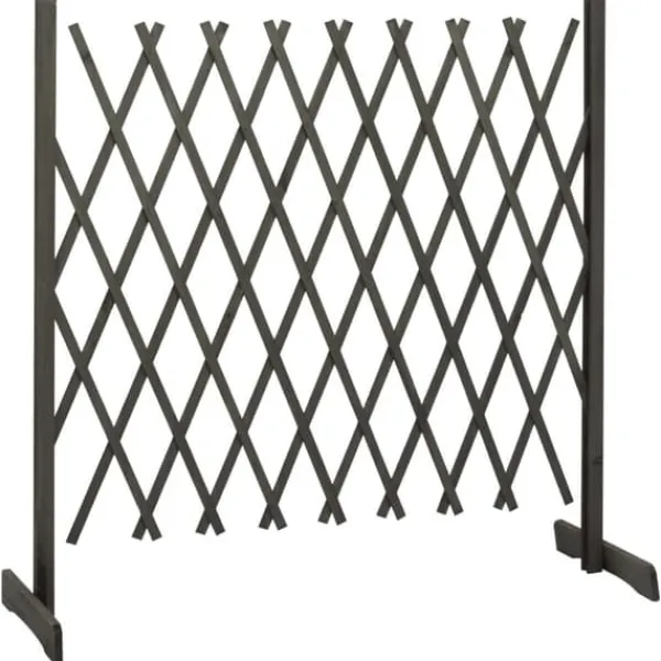 vidaXL Spaljéstaket grå 180x100 cm massivt granträ - Staket