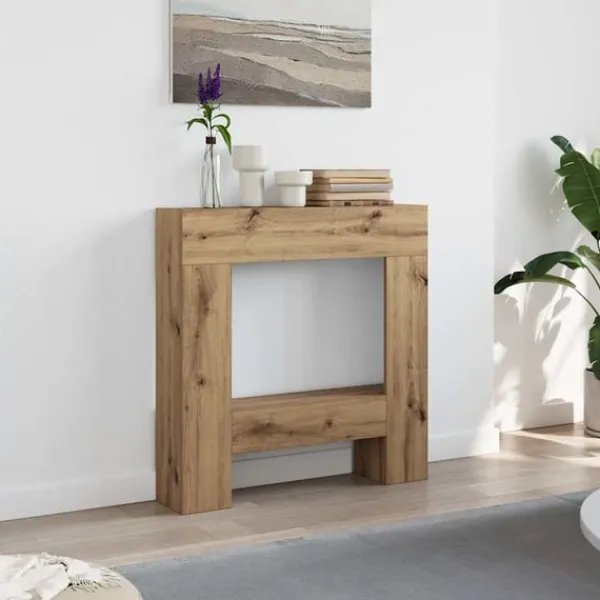 vidaXL Spiselkrans artisan ek 81x18x82 cm konstruerat trä