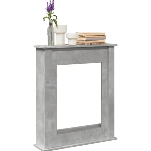 Sale Spiselkrans betonggrå 75x20x87,5 cm konstruerat trä Öppna Spisar