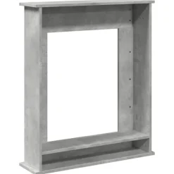 Sale Spiselkrans betonggrå 75x20x87,5 cm konstruerat trä Öppna Spisar