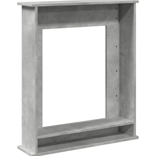 Sale Spiselkrans betonggrå 75x20x87,5 cm konstruerat trä Öppna Spisar