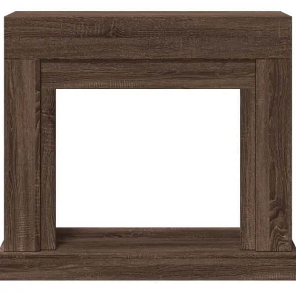 Clearance Spiselkrans brun ek 100x30x87,5 cm konstruerat trä Öppna Spisar
