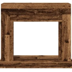 Sale Spiselkrans åldrat trä 100x30x87,5 cm konstruerat trä Öppna Spisar