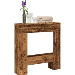 Sale Spiselkrans åldrat trä 81x18x82 cm konstruerat trä Öppna Spisar