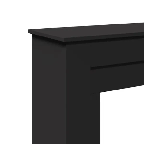 vidaXL Spiselkrans svart 90x30x90 cm konstruerat trä