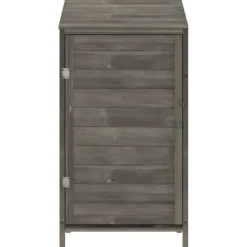 Outlet Trädgårdsbod antracit 55x52x112 cm massivt granträ - Förråd & Redskapsbodar Skjul, Garage & Carports