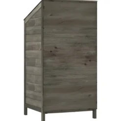 Outlet Trädgårdsbod antracit 55x52x112 cm massivt granträ - Förråd & Redskapsbodar Skjul, Garage & Carports
