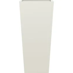 vidaXL Trädgårdskruka vit 35x35x75 cm stål