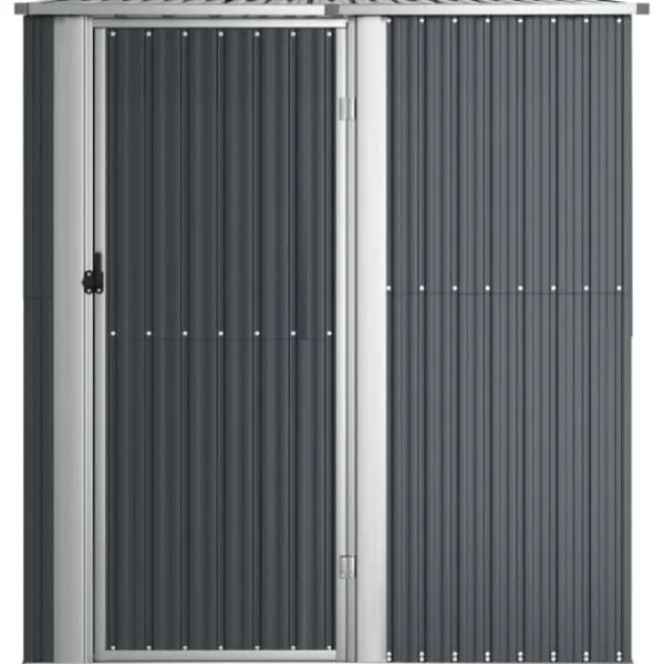vidaXL Trädgårdsskjul antracit 180,5x97x209,5 cm galvaniserat stål - Förråd & Redskapsbodar