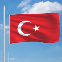 vidaXL Turkiets flagga 90x150 cm