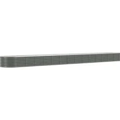 vidaXL Upphöjd Trädgårdssäng Blomlåda Växtlåda Upphöjd Säng Patio Terrass Utomhus Galvaniserat Stål 620x80x36 318944